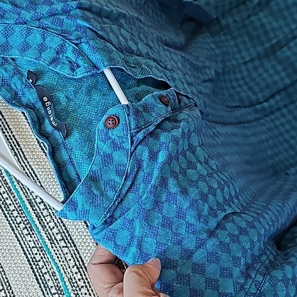 Mens Kurta (Blockprint Blue) - Picture 4 of 5